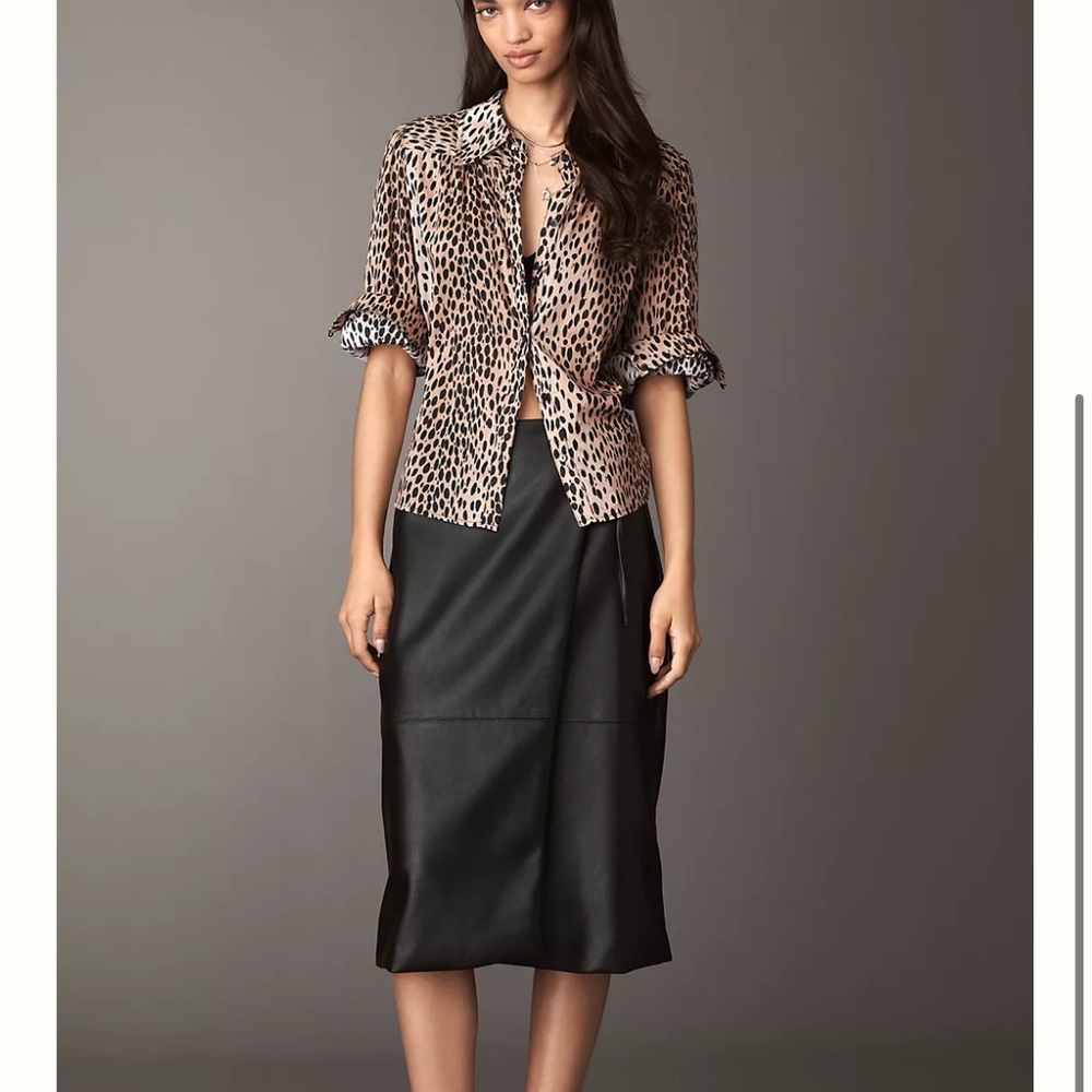 NWT! Anthropologie Leather Skirt